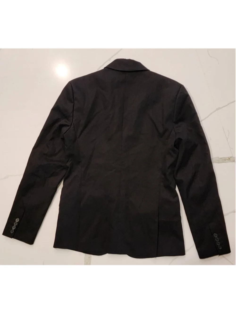 GUESS Mens Blazer Jacket S Black 2-Button Graphic Lining Slim Fit Sport Coat